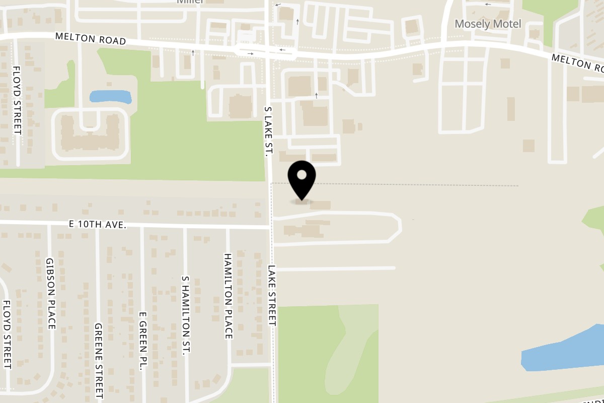 Map showing the location of Jerk N Go Miller Beach on 887 S Lake St in Gary